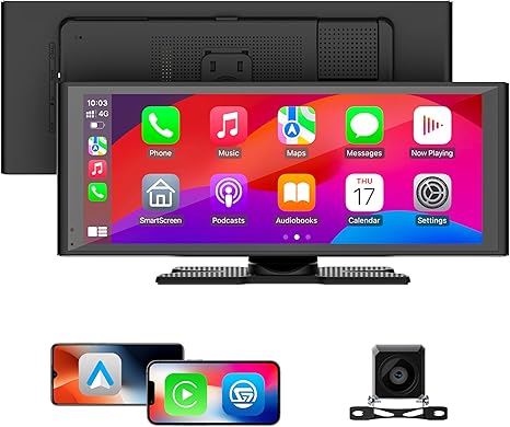 9.36-Inch Portable Dash Recorder Car Navigation Hd Reversing Image Wireless Carplay