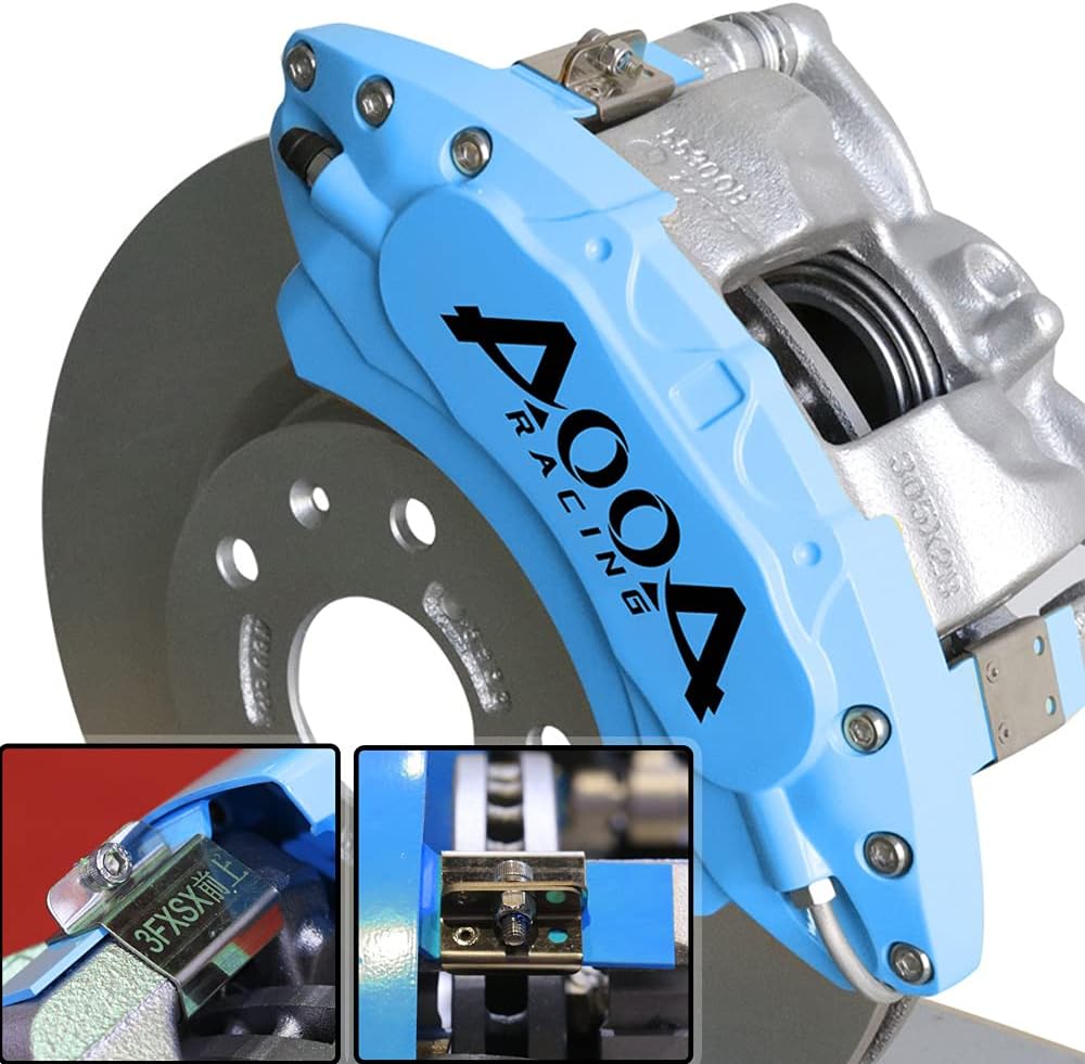 Car aluminum alloy special car special buckle screw fixed caliper cover (4PCS luxury upgrade version)